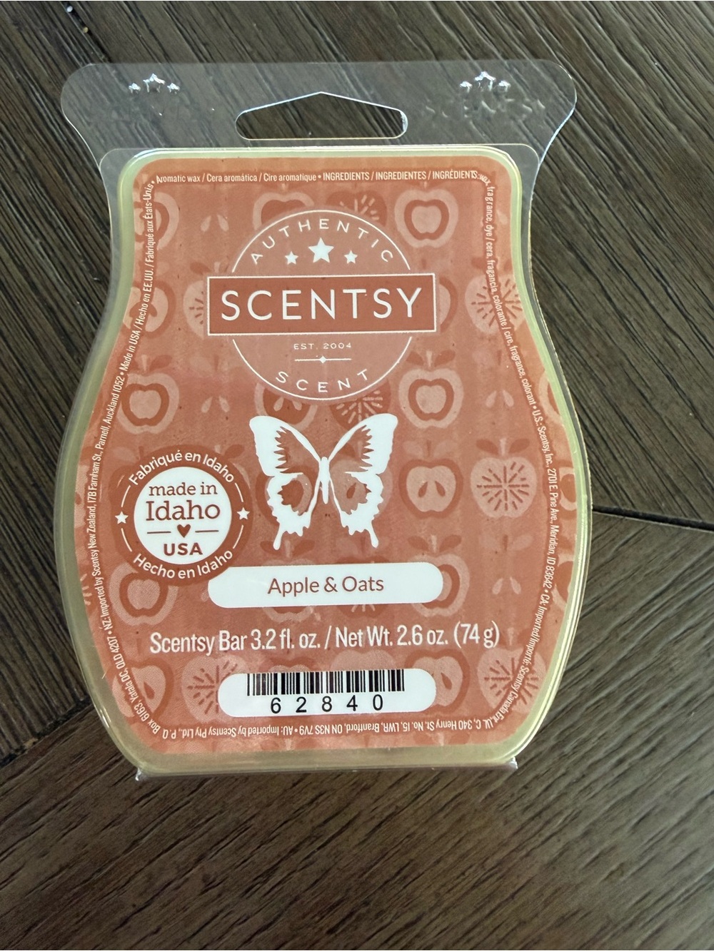 Scentsy Apple & Oats Retired BBMB Wax Bar